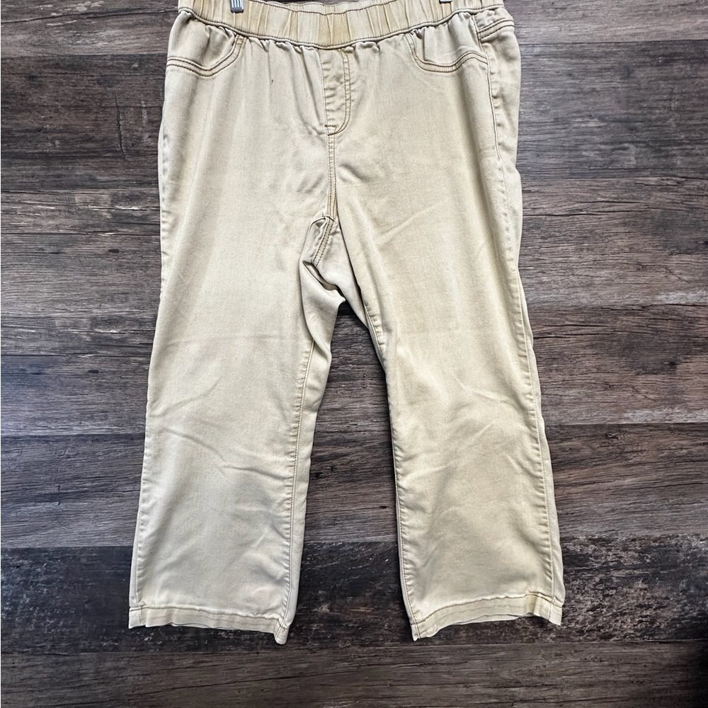 Essentials Tan Trousers Relaxed Fit Elastic Waist Petite 14/16